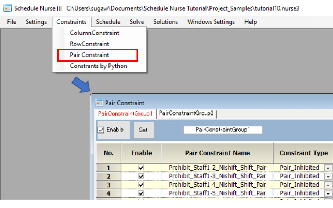 Pair Constraint